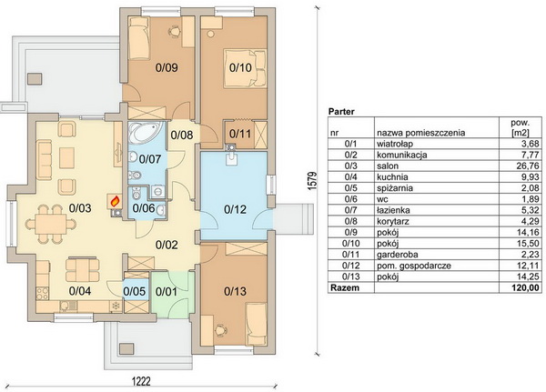 1 storey white hip roof house (5)