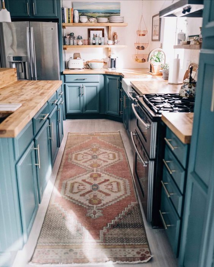 Classic Blue And Brown Kitchen Ideas 2 